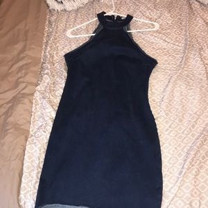 Denim Halter Bodycon Dress